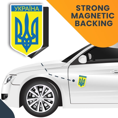 Magnet Me Up Ukrainian Coat of Arms 3.8x6 Magnet Heavy Duty for Car Truck SUV