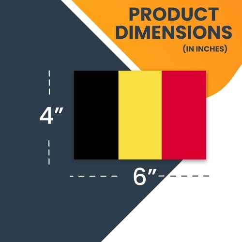 Magnet Me Up Belgium- Belgian Brussels Flag Car Magnet Decal, 4x6 Inches, Heavy Duty Automotive Magnet for Car, Truck SUV