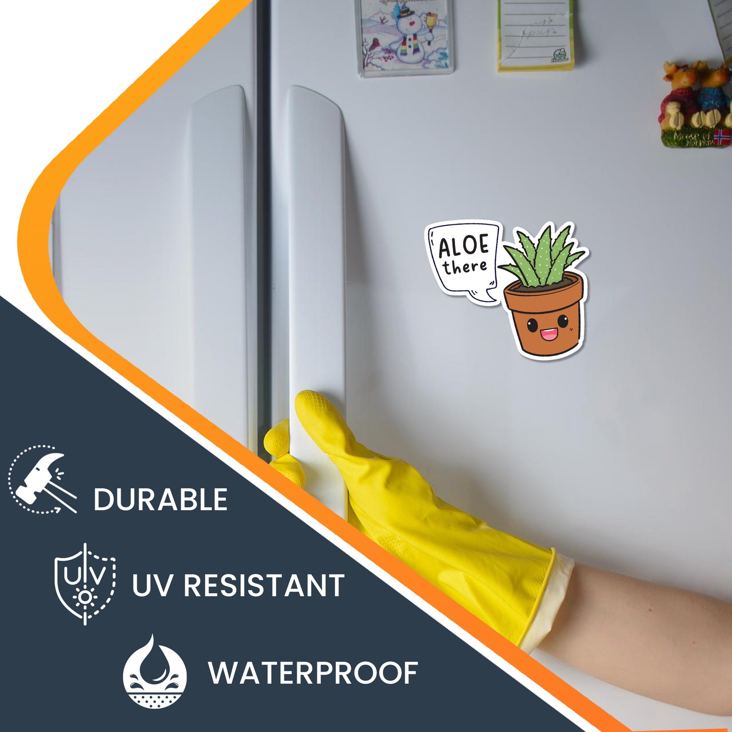 Magnet Me Up Aloe There Cute Funny Plant Succulent Magnet Decal, 5 inches, Heavy Duty Automotive Magnet for Car Truck SUV Or Any Other Magnetic Surface