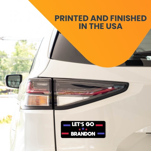 Magnet Me Up Let's Go Brandon Black 3x8 Magnet