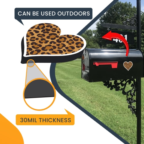 Magnet Me Up Leopard Print Heart Magnet Decal, 5 Inches, Heavy Duty Automotive Magnet for Car Truck SUV Or Any Other Magnetic Surface
