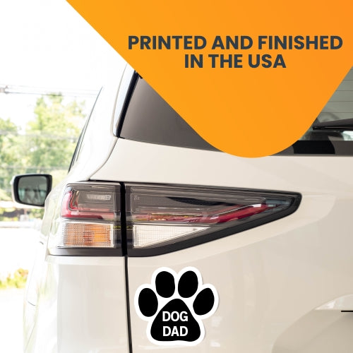 Dog Dad Pawprint Car Magnet By Magnet Me Up 5" Paw Print Auto Truck Decal Magnet …