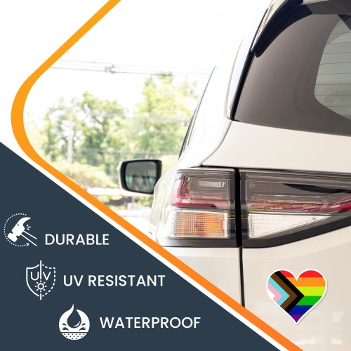 Magnet Me Up New LGBTQ Heart Magnet Decal - Heavy Duty Magnet for Car Truck SUV