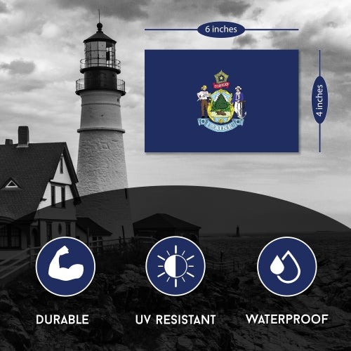 Magnet Me Up Maine Car Magnet Decal US State Flag 4x6 Refrigerator Locker SUV Heavy Duty Waterproof