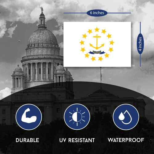 Rhode Island Car Magnet US State Flag Refrigerator Locker SUV Heavy Duty Waterproof… …