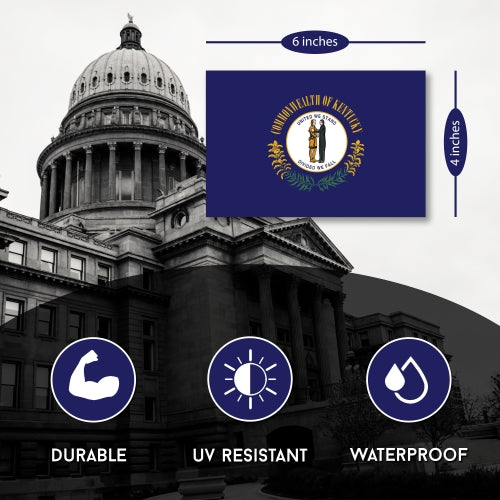 Magnet Me Up Kentucky Car Magnet Decal US State Flag 4x6 Refrigerator Locker SUV Heavy Duty Waterproof