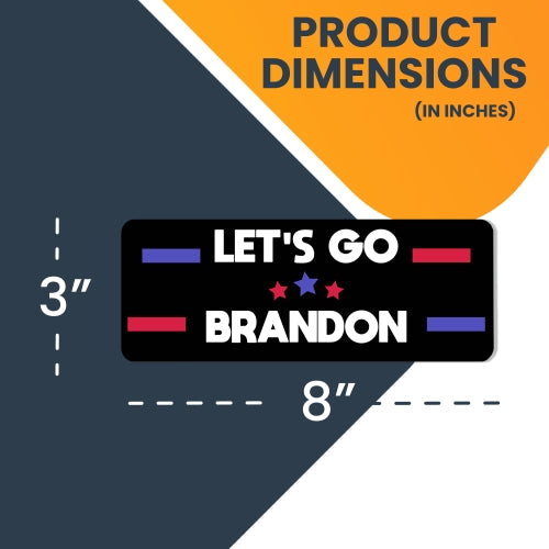 Magnet Me Up Let's Go Brandon Black 3x8 Magnet