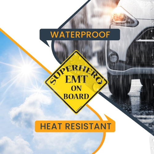 Superhero EMT On Board Magnet Decal Perfect for Car or Truck