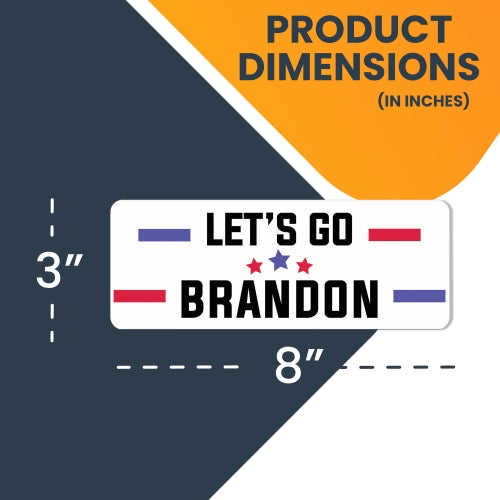 Magnet Me Up Let's Go Brandon White 3x8 Magnet