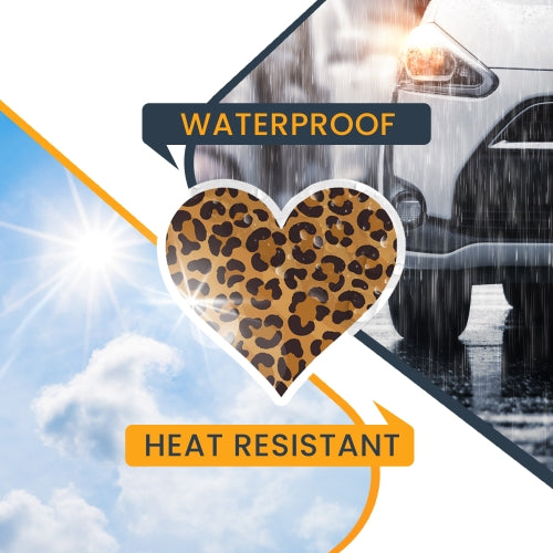 Magnet Me Up Leopard Print Heart Magnet Decal, 5 Inches, Heavy Duty Automotive Magnet for Car Truck SUV Or Any Other Magnetic Surface