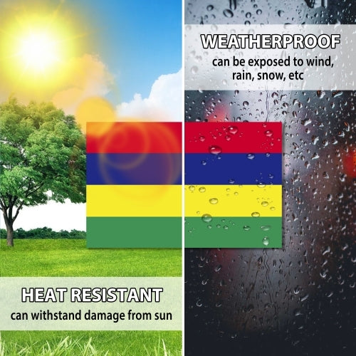 Mauritius Flag Car Magnet Decal - 4 x 6 Heavy Duty for Car Truck SUV