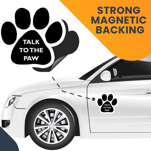 Talk to the Paw Pawprint Car Magnet By Magnet Me Up 5" Paw Print Auto Truck Decal Magnet …