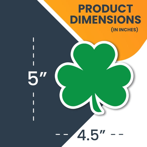 Green Shamrock Car Magnet 5-3/4" Decal - Heavy Duty for Car Truck SUV …