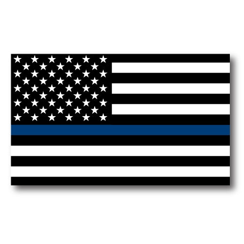 Thin Blue Line and Thin Blue Line American Flag Magnet Decal 3x5 - Heavy Duty for Car Truck SUV - 2 Pack - In Support of Police and Law Enforcement Officers …