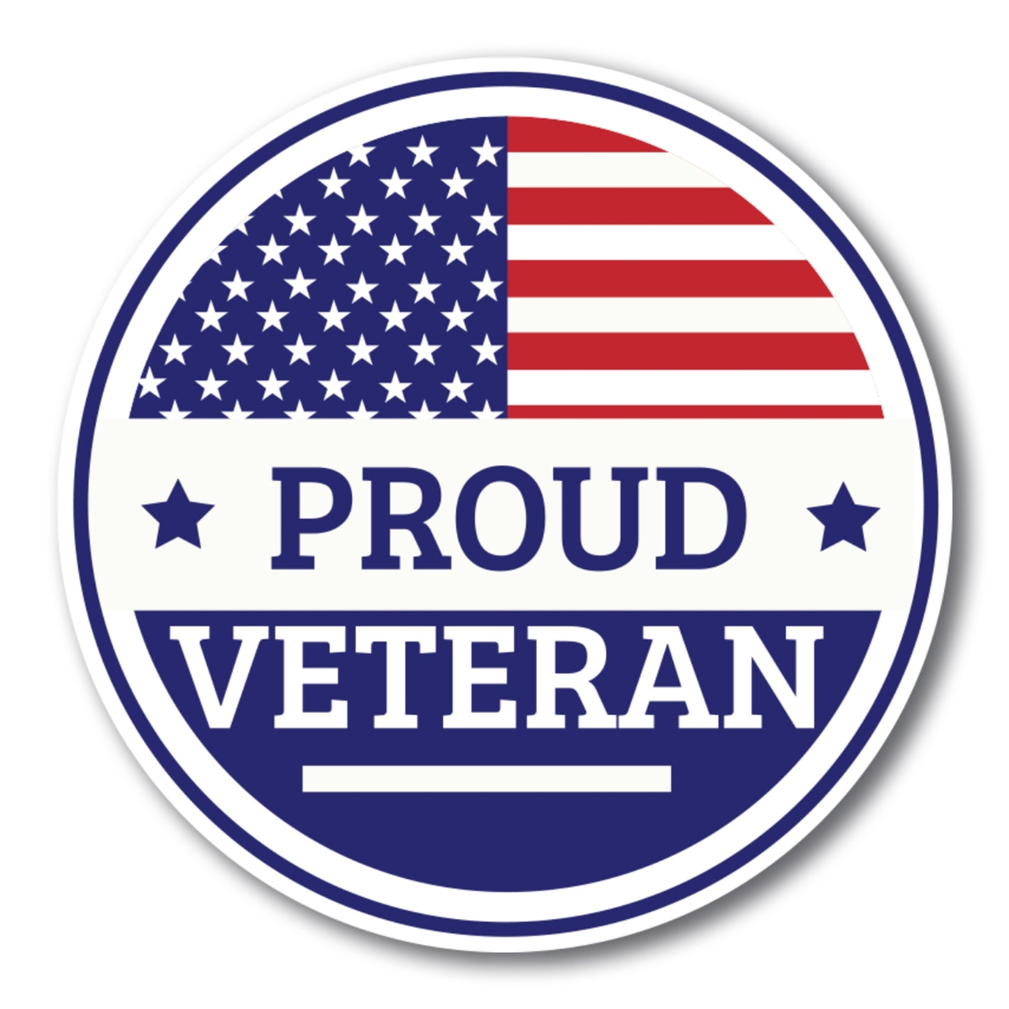 Magnet Me Up Proud Veteran Patriotic Red White and Blue Military Magnet Decal, 5 Inch, Perfect for Car, Truck, SUV, Gift, in Support of Veterans, Active Duty, Armed Forces