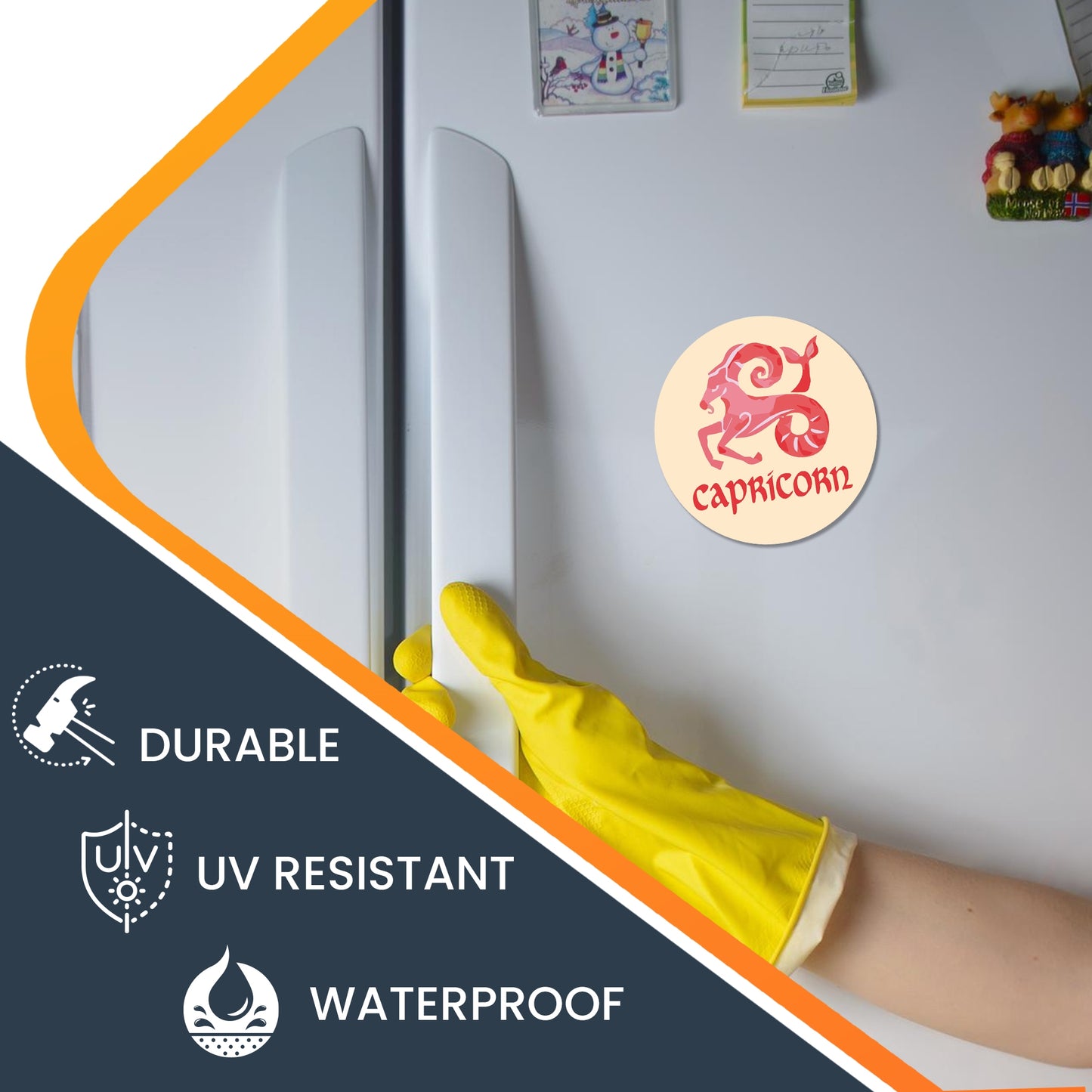 Magnet Me Up Capricorn 5" Round Magnet Heavy Duty for Car Truck SUV Waterproof