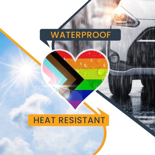Magnet Me Up New LGBTQ Heart Magnet Decal - Heavy Duty Magnet for Car Truck SUV