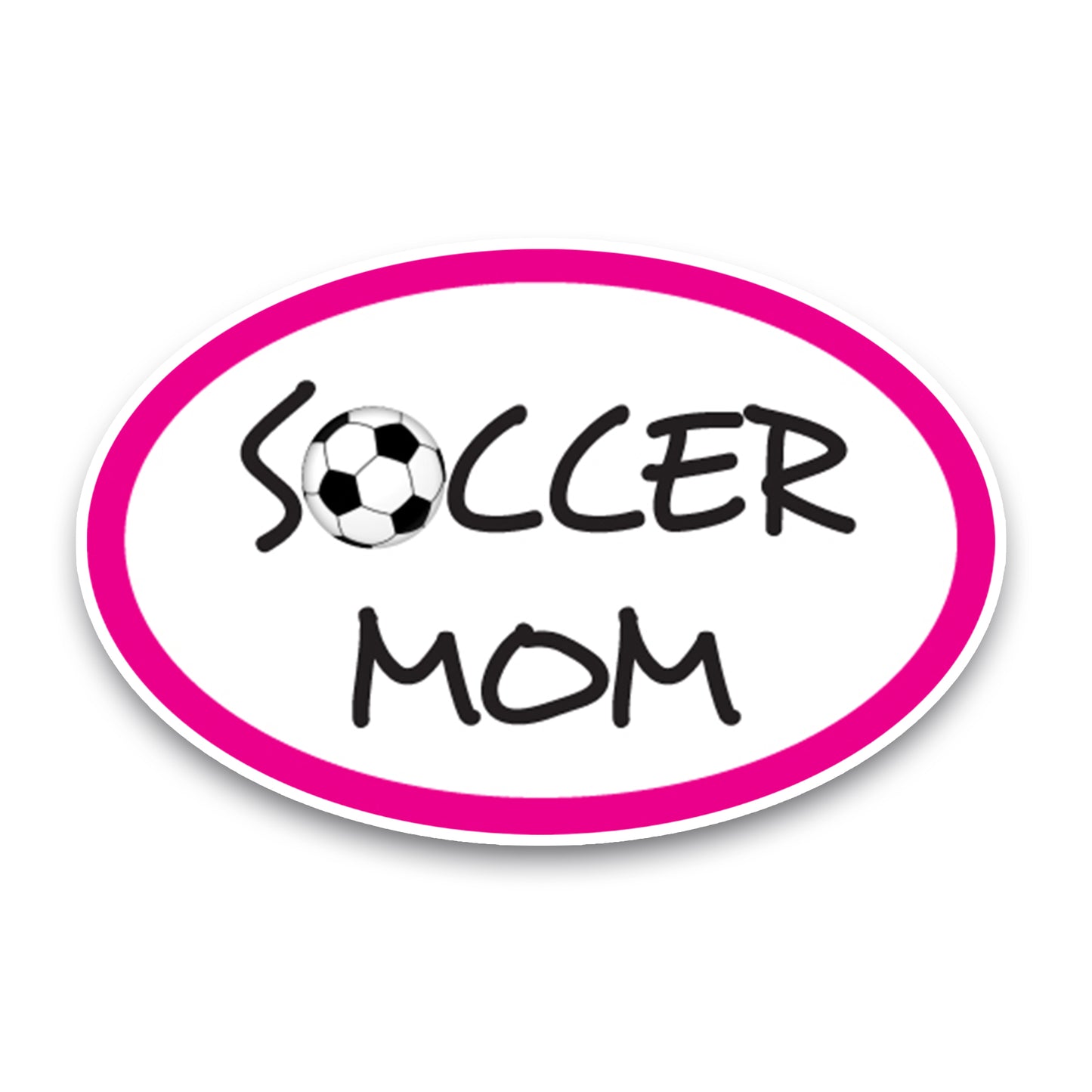 Soccer Mom Car Magnet Decal - 4 x 6 Oval Heavy Duty for Car Truck SUV Waterproof …
