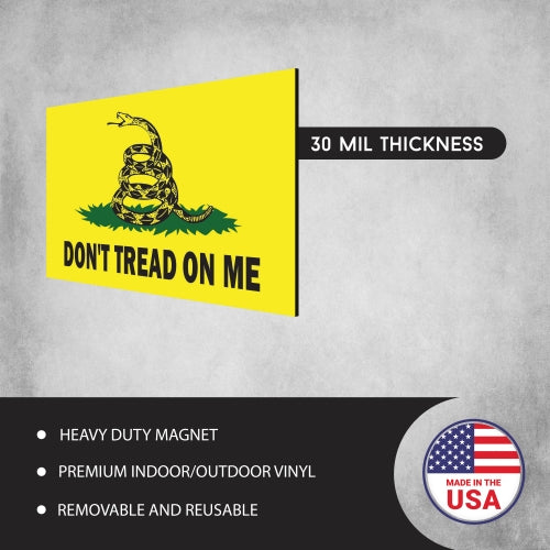 Don't Tread on Me Gadsden Flag 2PK 3 x 5 Car Magnet Decal - Heavy Duty for Car Truck SUV