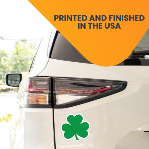 Green Shamrock Car Magnet 5-3/4" Decal - Heavy Duty for Car Truck SUV …