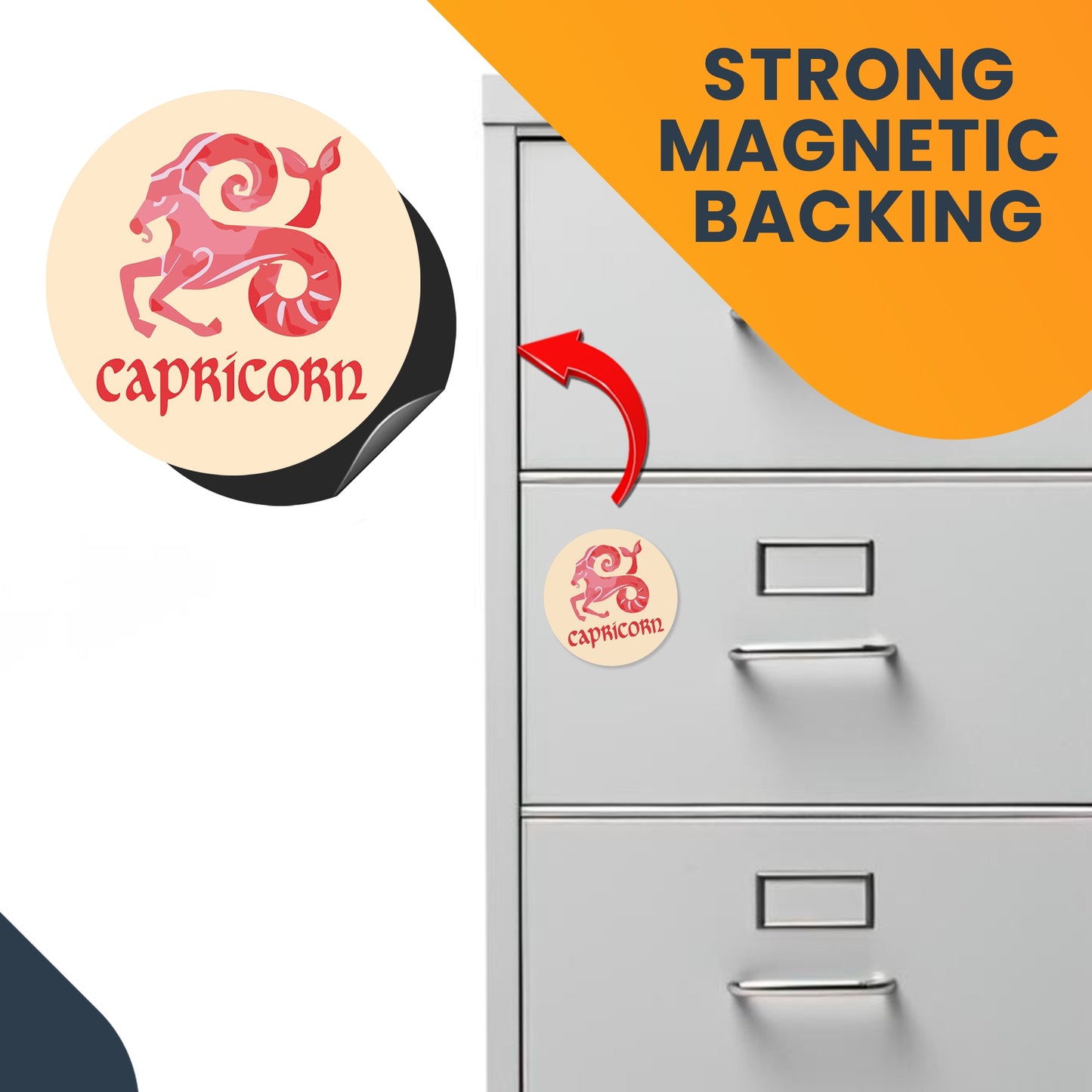 Magnet Me Up Capricorn 5" Round Magnet Heavy Duty for Car Truck SUV Waterproof