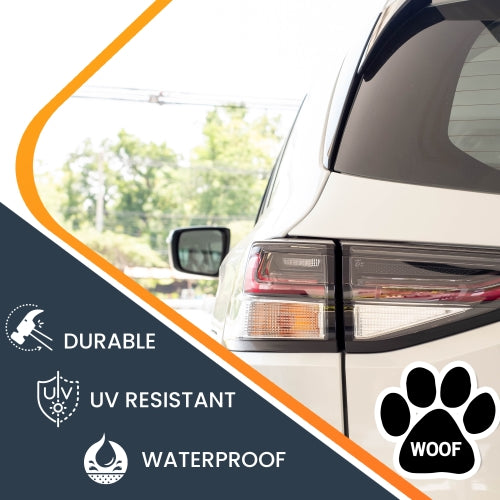 Woof Pawprint Car Magnet By Magnet Me Up 5" Paw Print Auto Truck Decal Magnet …