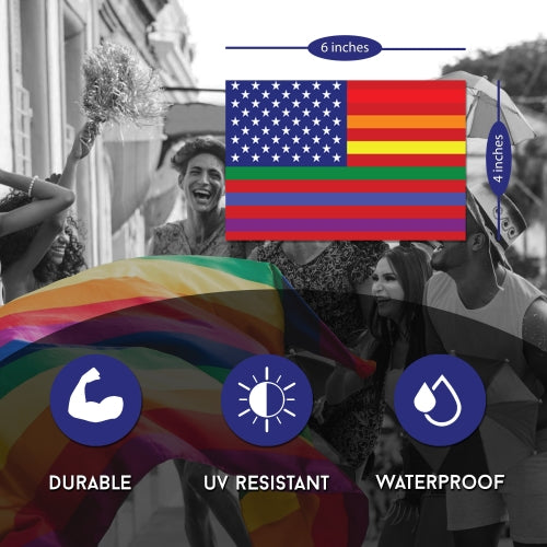 Magnet Me Up Gay Pride Rainbow Flag Car Magnet Decal-LGBT-4x6-Waterproof Lesbian Gay Bisexual Transexual