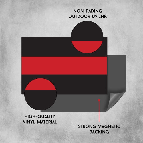 Magnet Me Up Thin Red Line Magnet Decal-4x6 Heavy Duty for Car Truck SUV-In Support of Our Firefighters and Local Fire Departments