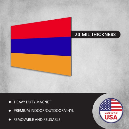 Armenia Armenian Flag Car Magnet Decal - 4 x 6 Heavy Duty for Car Truck SUV