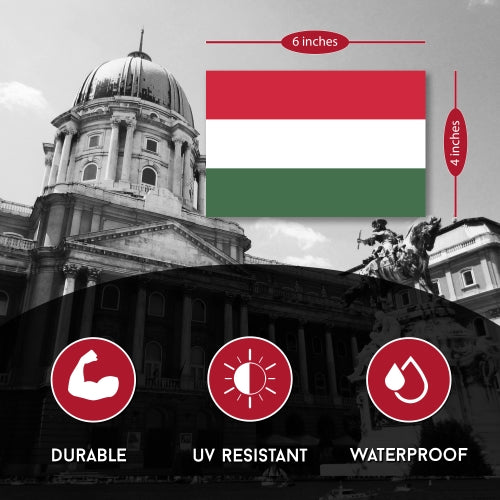 Hungary Hungarian Flag Car Magnet Decal 4 x 6 Heavy Duty for Car Truck SUV …