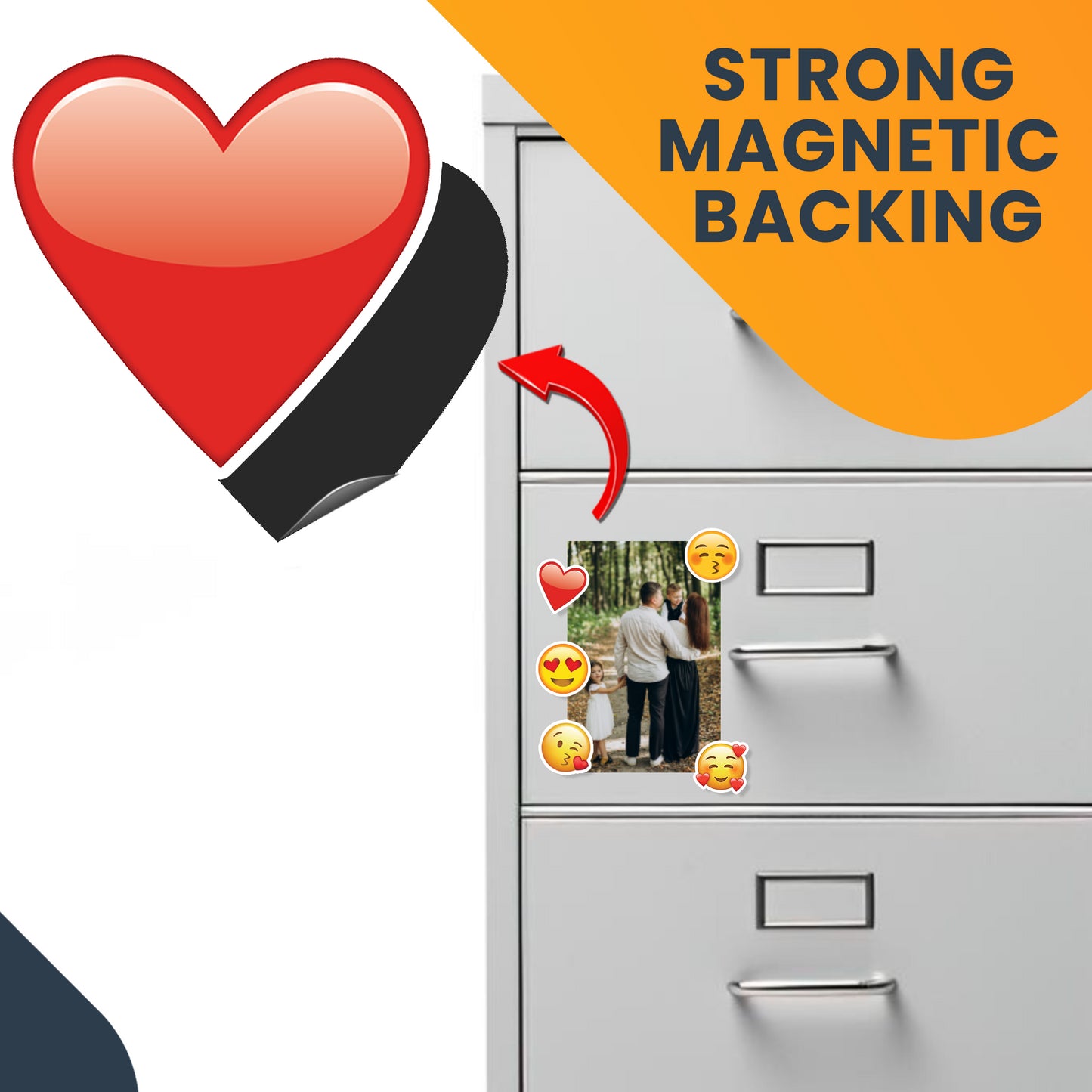 Today's Mood 5 Pack Emoticon Magnets, Variety of Mini Love Emoticon Decals Perfect for Car or Truck