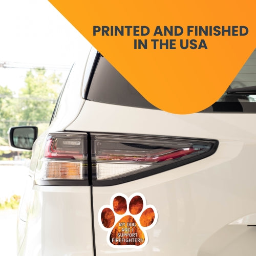 My Dog and I Support Firefighters Car Magnet By Magnet Me Up 5" Paw Print Auto Truck Decal Magnet …