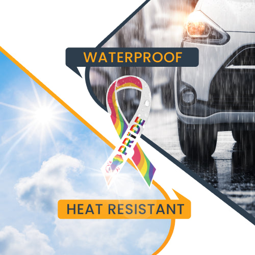 Magnet Me Up LGBTQ ay Pride Ribbon in Support of LGBTQ Rights Magnet Decal, 3.5x7 Inches, Heavy Duty Waterproof for Car, Truck, SUV or Any Other Magnetic Surfaces