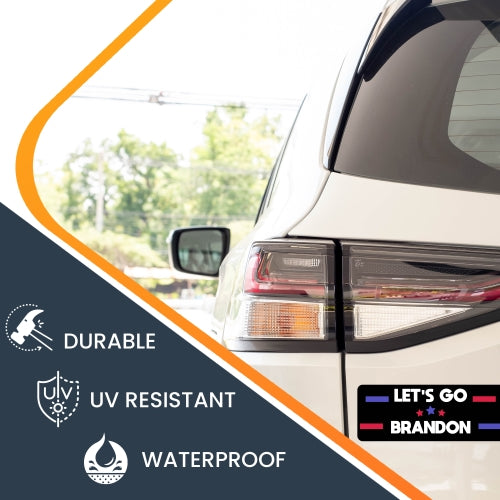 Magnet Me Up Let's Go Brandon Black 3x8 Magnet