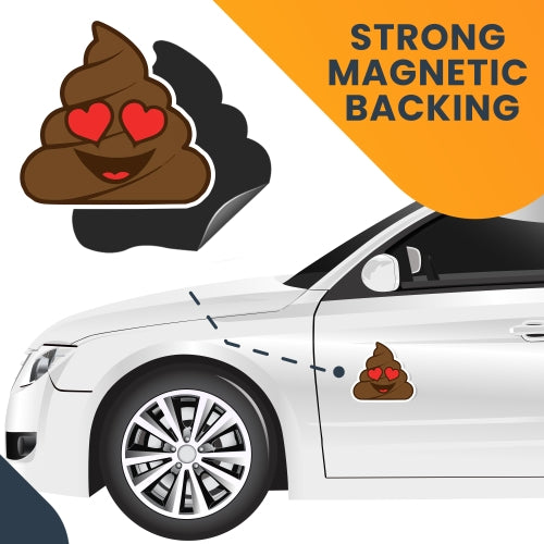 Poop Emoticon with Heart Eyes Magnet
