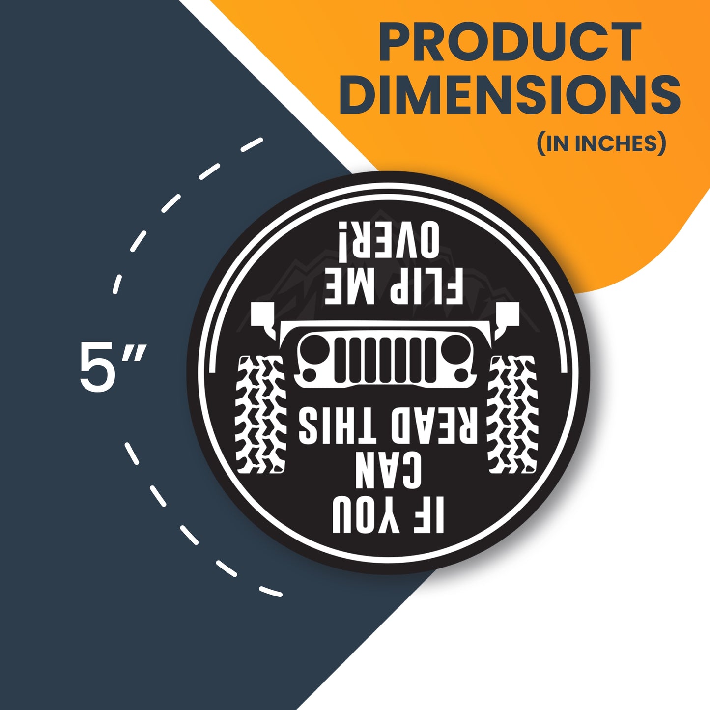 Magnet Me Up If You Can Read This Flip Me Over Jeep Offroading Magnet Decal, 5 inch, Heavy Duty Automotive Magnet for Car Truck SUV Or Any Other Magnetic Surface