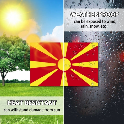 Macedonia Macedonian Flag Car Magnet Decal - 4 x 6 Heavy Duty for Car Truck SUV …