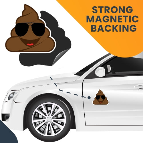 Poop Emoticon with Sunglasses Magnet