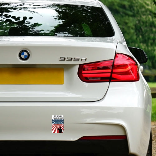 We Stand For The Flag American Flag 2PK Car Magnet Decal 3 in x 5 in Heavy Duty for Car Truck SUV Waterproof