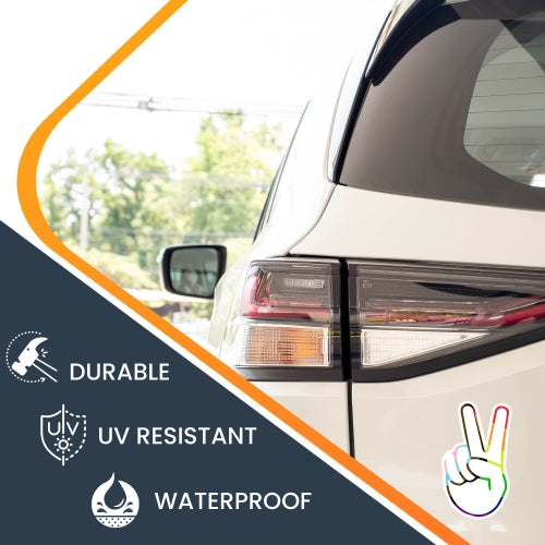 Magnet Me Up New LGBTQ Peace Hand Sign Magnet Decal Perfect for Car or Truck
