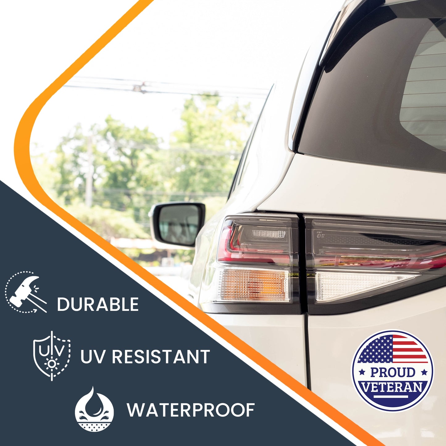 Magnet Me Up Proud Veteran Patriotic Red White and Blue Military Magnet Decal, 5 Inch, Perfect for Car, Truck, SUV, Gift, in Support of Veterans, Active Duty, Armed Forces