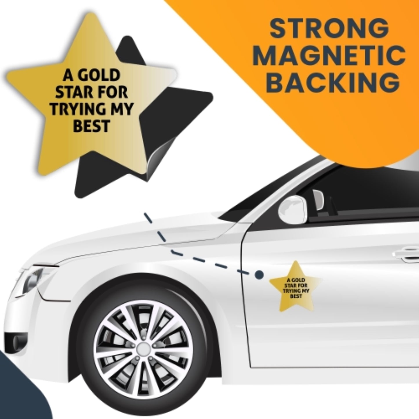 Magnet Me Up Gold Star for Trying My Best Gold Star 5 x 6 Magnet