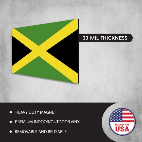 Jamaica Jamaican Flag Car Magnet Decal - 4 x 6 Heavy Duty for Car Truck SUV …