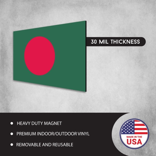 Bangladesh Flag Car Magnet Decal - 4 x 6 Heavy Duty for Car Truck SUV