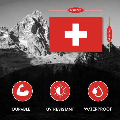 Switzerland Swiss Flag Car Magnet Decal 4 x 6 Heavy Duty for Car Truck SUV
