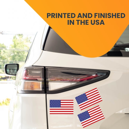 American Flag Car Magnets - 5 Pack 2-3/4 x 4" Decals Heavy Duty Waterproof for Car Truck SUV