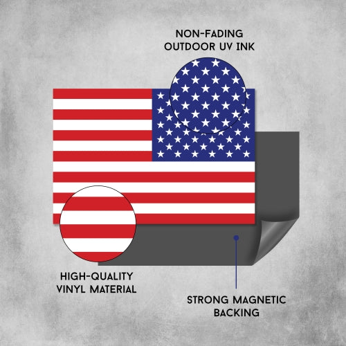Magnet Me Up Reverse American Flag Car Magnet Decal -4x6 Heavy Duty for Car Truck SUV