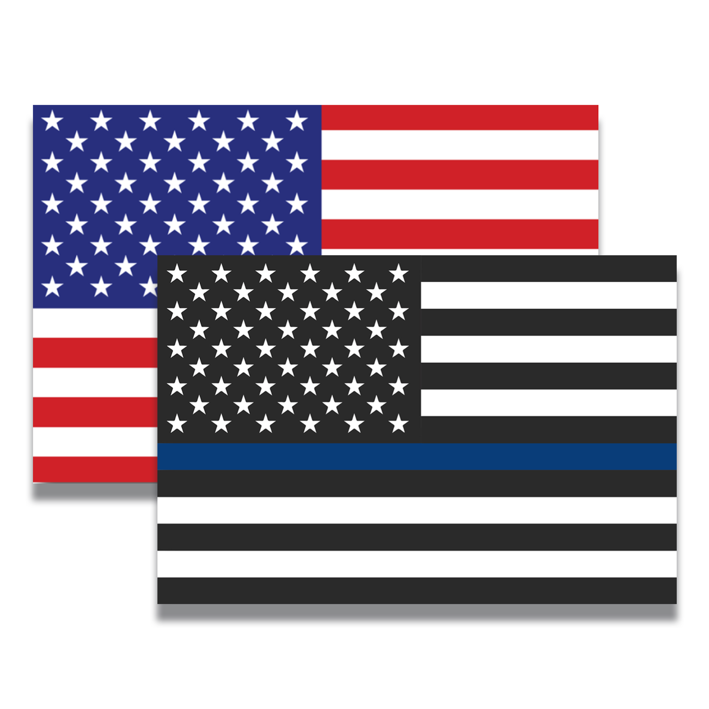 Thin Blue Line American Flag Magnet Decal and American Flag Magnet 4x6 - Heavy Duty for Car Truck SUV - 2 Pack - In Support of Police and Law Enforcement Officers …