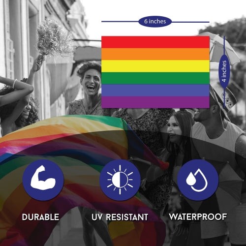 Magnet Me Up Gay Pride Rainbow Flag Car Magnet Decal-LGBT-4x6-Waterproof Lesbian Gay Bisexual Transexual