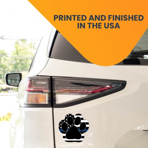 Magnet Me Up Thin Blue Line 5" Paw Print Auto Truck Decal Magnet